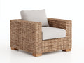 Sillones de ratán tejido 96x88x68 cm color natural para salón - diseño cuadrado