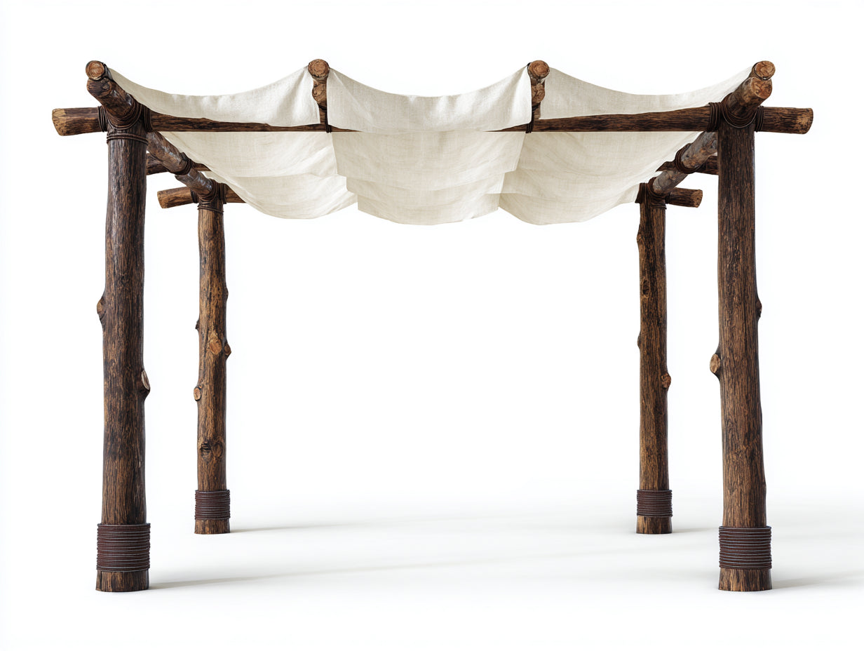 Pérgola de jardín Madera 300x200x250 cm - Blanco - Estilo rústico