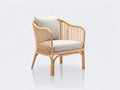 Sillones de ratán con varillas 82x76x84 cm - natural-beige - para salón y terraza