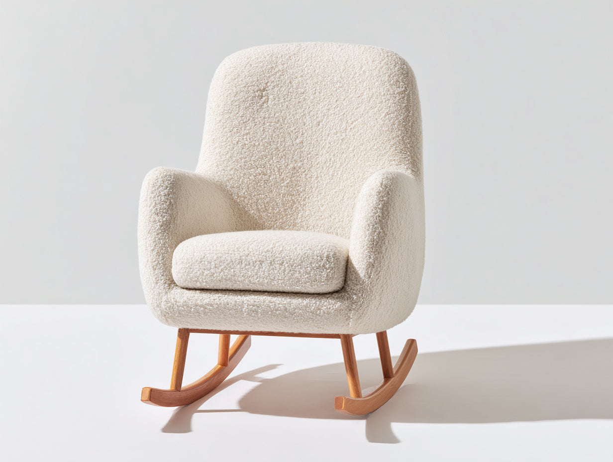 Mecedoras tapizada 77x85x99 cm beige para salón - diseño moderno