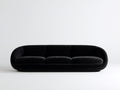 Sofás lineales tapizados de pana 235x92x72 cm - negro - para salón moderno
