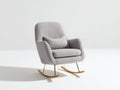 Mecedoras tapizada 74x86x94 cm gris claro para salón - diseño contemporáneo