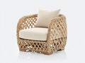 Sillones de ratán tejido 92x86x78 cm - natural-beige - para salón y terraza