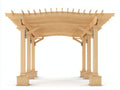 Pérgola de jardín Madera maciza 400x300x270 cm - Natural - Diseño arqueado