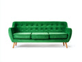 Sofás lineales tapizado 214x86x78 cm verde para salón - diseño retro