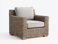 Sillones de ratán tejido 100x88x76 cm - natural y beige - diseño cuadrado