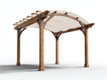 Pérgola de jardín Madera maciza 320x300x260 cm - Natural-Beige - Con cubierta curva