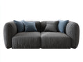 Sofás lineales tapizado 216x94x76 cm gris oscuro para salón - diseño moderno