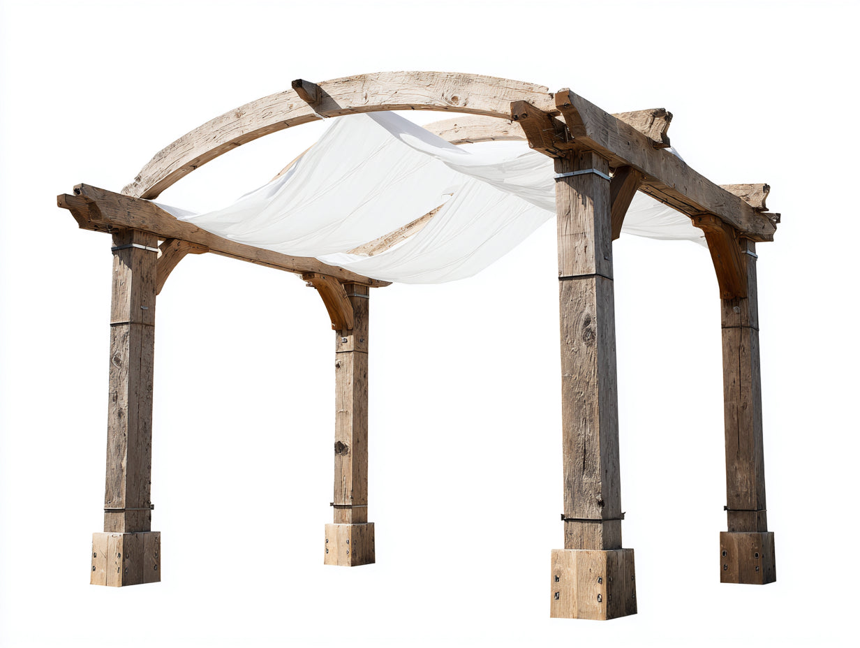 Pérgola de jardín Madera maciza 300x300x250 cm - Natural - Estilo rústico