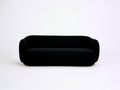 Sofás lineales tapizado 210x92x72 cm negro para salón - diseño moderno
