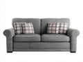 Sofás lineales de tela 205x88x86 cm - gris y negro - diseño clásico