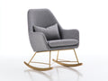 Mecedoras tela gris 78x90x105 cm - gris-dorado - diseño moderno